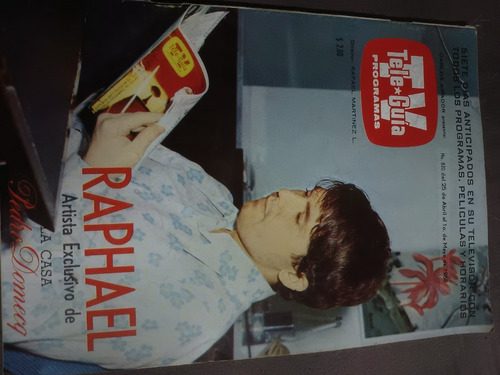 Raphael En Portada De Revista Tele-guía Año-1968