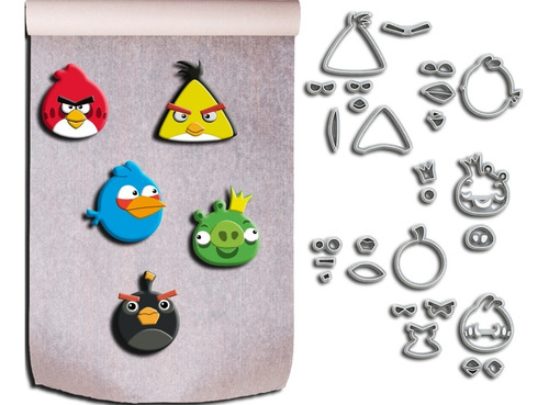 Kit De Cortadores Angry Birds - Confeitaria