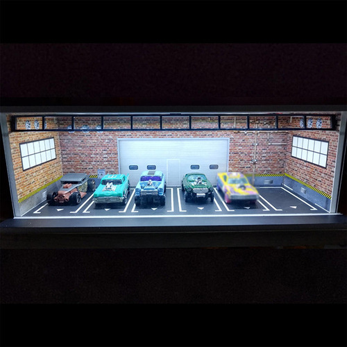 Caja De Exposición De Coches Modelo A Escala 1:64, Fondo De
