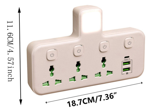 I Multi Plug Extension Socket Adapter Multi Functional 5005