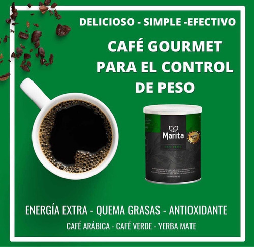 Café Verde Marita Descenso Peso, Energía Extra, Antioxidante