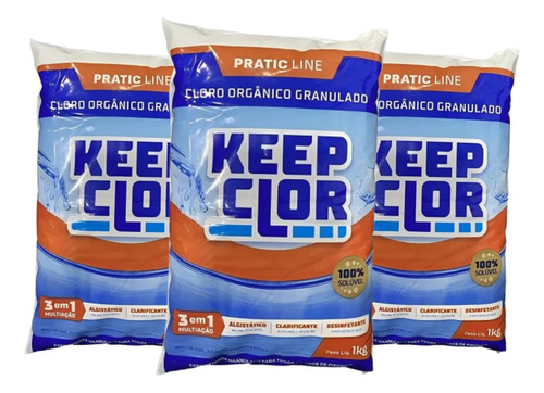 Kit Com 3 Keepclor Dicl 40% Pratic Line Saco 1kg