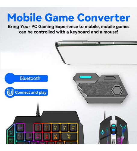 De Conversor De Teclado Y Ratón Para Juegos Gamepad Mobile