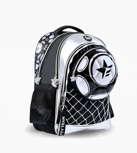 Mochila Espalda 18'' Pelota Futbol 3d Con Luz Led Footy 