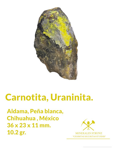 Mineral Radioactivo Mineral Uranio Carnotita, Uraninita #3