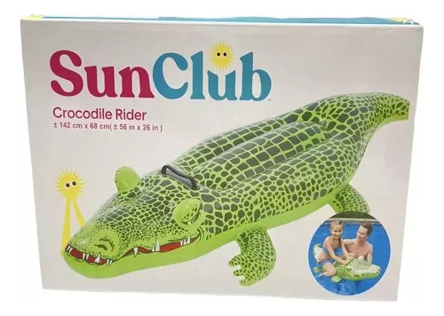 Cocodrilo Inflable Con Manijas Colchoneta Para Pileta