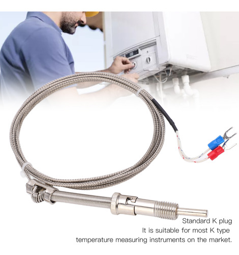 Sonda De Alambre Termopar Tipo K Con Resorte De Compresión B