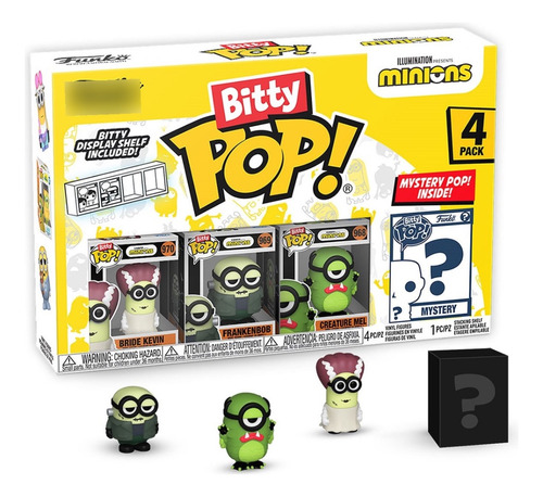 Funko Bitty Pop Set De 4 Minions Bob,kevin,mel