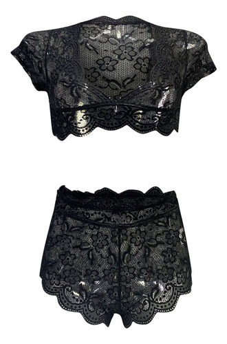 C^ Ropa Interior Para Mujer Blusa De Encaje Para Mujer,