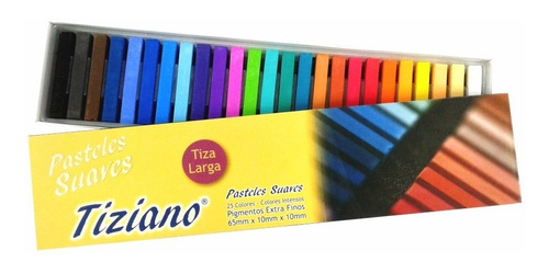 Tizas Pastel Suave Tiziano Larga 65*10*10mm * 25