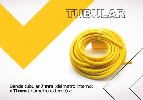 Imagen 6 de 10 de Banda Elastica Resistencia Tubular Rollo 10 Mts Intensidad