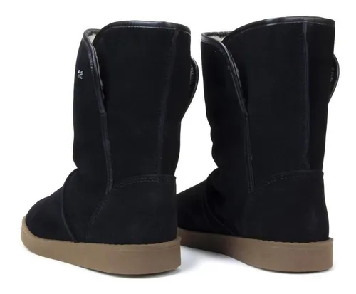 Bota tipo ugg cravo e canela com pelo sales