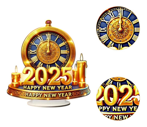 2025 Ano Novo Decoração Relógio Estátua Presentes Festa