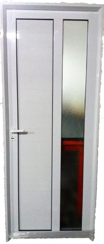 Puerta Aluminio 90 X 200 Con Vidrio Reforzada