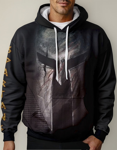 Jaqueta Moletom Blusa Frio Casaco Guerreiro Espartano