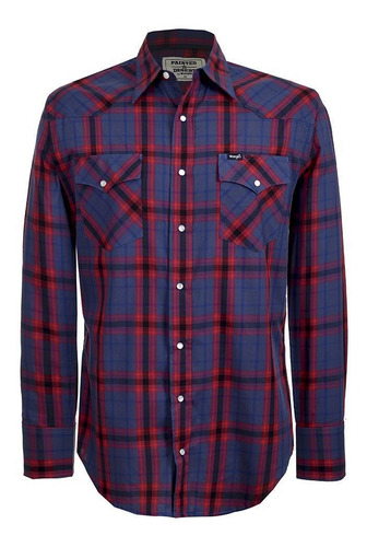 Imagen 1 de 6 de Camisa Vaquera Wrangler Hombre Manga Larga U19