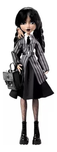 Mz Boneca Monster High Wednesday Addams E Acessórios, 25 Cm
