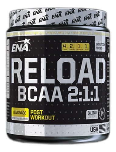 Reload (220 Grs) Ena Sport - Post Entrenamiento Recuperación Sabor Lemonade