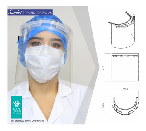 Careta Protector Facial Bioseguridad