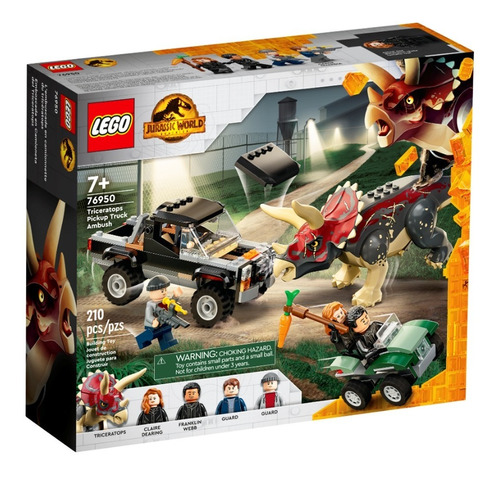 Lego Jurassic World: Emboscada De Triceratops 210 Pcs