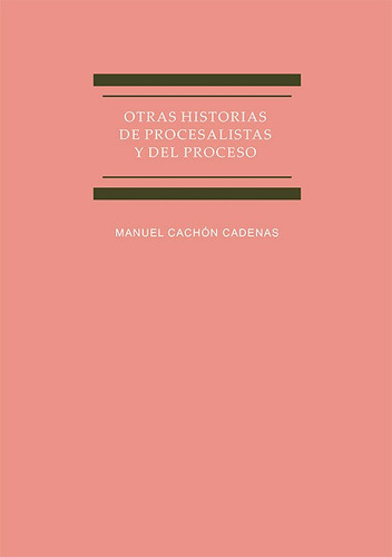 Otras Historias De Procesalistas Y Del Proceso, De Cachon Cadenas, Manuel. Editorial Dykinson, S.l., Tapa Blanda En Español