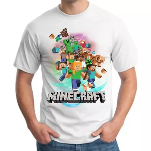 camisa camiseta para aniversario tema minecraft