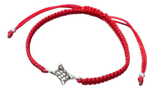 Pulsera Ajustable Roja Nudo De Bruja Plata 925 + Caja Regalo