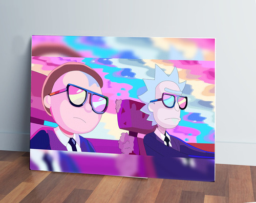 Cuadro 250 Rick Y Morty 30x40 Mdf Memoestampados