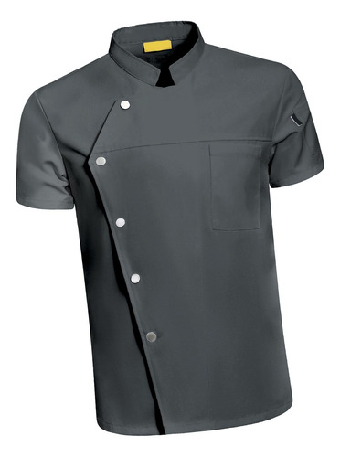 Chef Coat Jacket Snap Button Ropa Uniforme 2xl Talla Gris