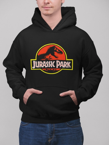 Poleron Jurassic Park Dinosaurio Algodon Estampado Invierno