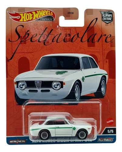 Hot Wheels Premium Alfa Romeo 155 V6 Ti Esc. 1:64 Blanco