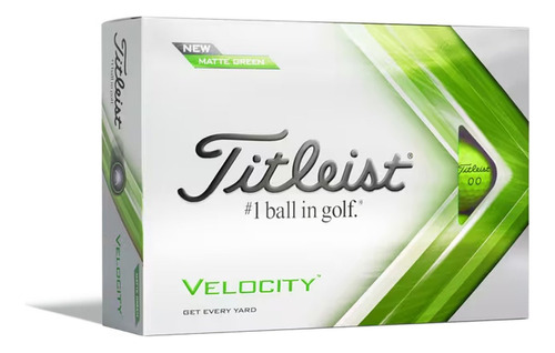 Pelota De Golf Titleist Velocity - Matte Green / Docena Color Verde lima