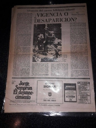 Diario Clarín Suplemento Cultura Y Nación 26 07 1979 (Usado)