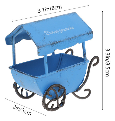 Adorno Decorativo De Hojalata Modelo Trolley Retro Para Manu