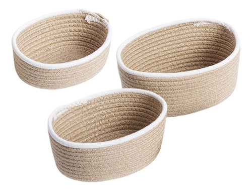 Cestas De Almacenamiento Tejidas De 3pcs Cestas Estilo B