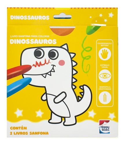 Livro-sanfona Para Colorir: Dinossauros