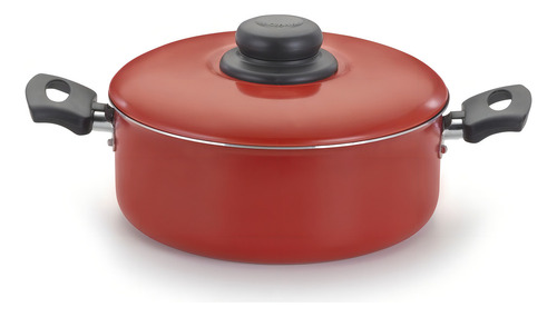 Conjunto De Panelas 5 Peças Antiaderente Com Fervedor 16-22 Cor Vermelho