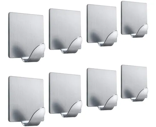 comprar 8pcs Ganchos Pared Adhesivos Inoxidable Ganchos Para Colgar