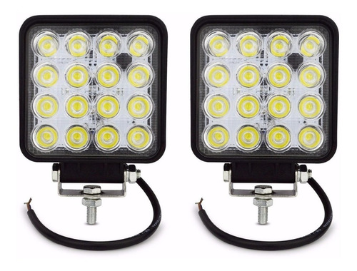 Par Faros Auxiliares 16 Led 48w 12v 24v Tractor Cosechadora