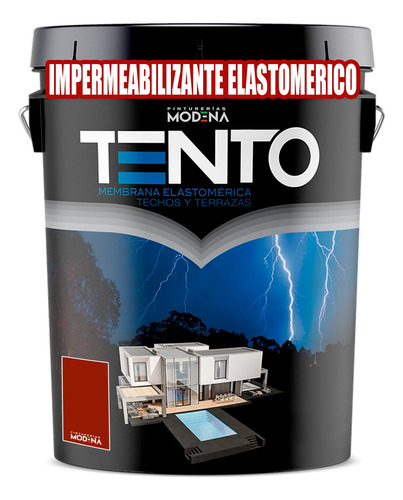 Membrana Liquida Elastomerica Tento Techos 20 Kgs Color