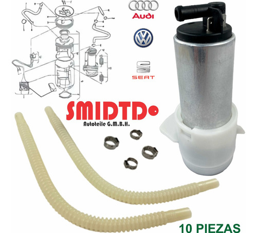 10 Repuestos Bomba Gasolina Eléc Vw Jetta A3 Mk3 2.0 93-99