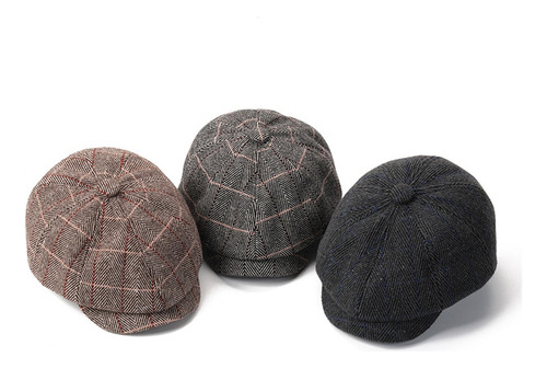 Boina De Hombre Otoño Invierno Tweed Pintor Sombrero