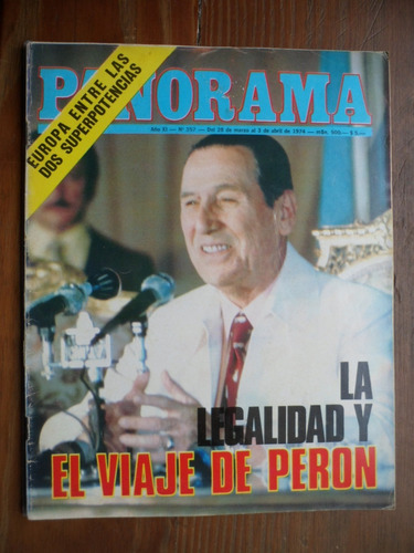 Perón Diputados Jp Coral / Revista Panorama 357 / Año 1974