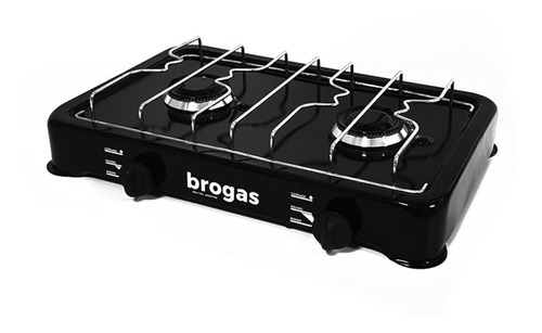 Anafe Brogas 2 Hornallas Negro Con Termocupla 8202 Ge Cuotas