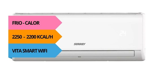 Aire Acondicionado Surrey 2650w Frio Calor Smart Wifi 18