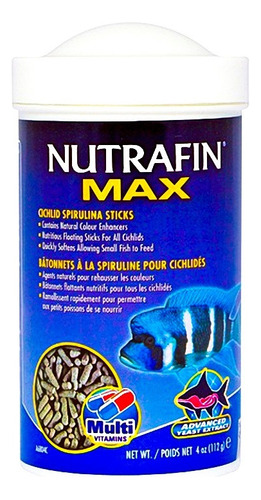 Nutrafin Max Bastones De Espirulina Ciclidos Alimento 112 Gr