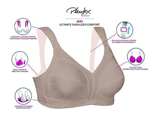 Brasier Cobertura Completa Con Tirantes Cómodos Talla 38c