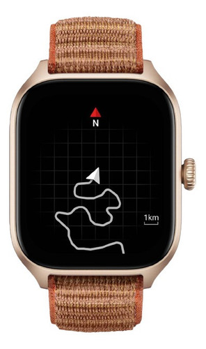 Imagen 1 de 2 de Smartwatch Amazfit GTS 4 1.75" caja  black, malla  autumn brown de  nailon