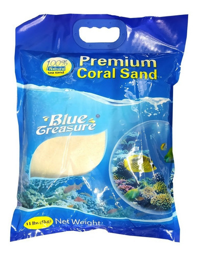 Substrato De Aragonita Blue Treasure Coral Sand #2-5kg