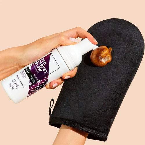 Kit Skelt Mousse Autobronzeador E Luva Aplicadora